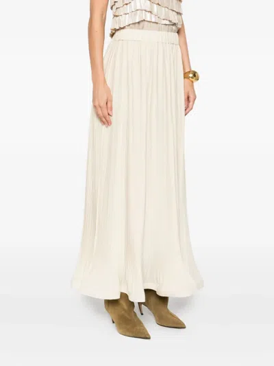 P.a.r.o.s.h Pleated Skirt In Neutral