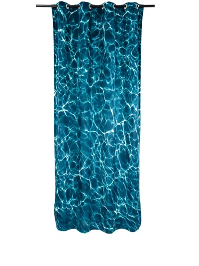 Seletti Wears Toiletpaper Water Woven Curtain 280cm In Blue