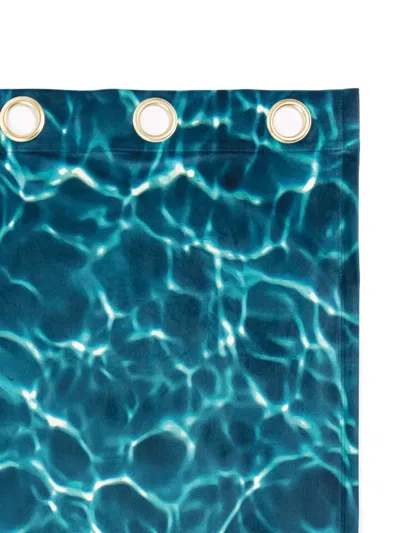 Seletti Wears Toiletpaper Water Woven Curtain 280cm In Blue