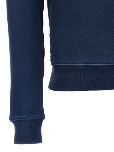 Valentino Panther Lady Crew Neck Sweatshirt In Blue