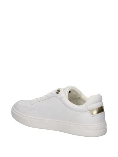 Tommy Hilfiger Metallic Leather Court Sneaker In White