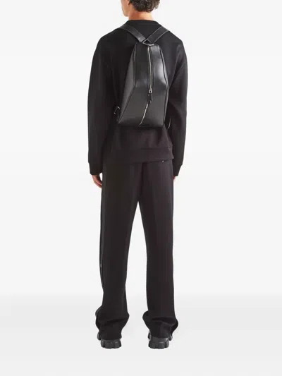 Prada Technical Fabric Sweatshirt In Black