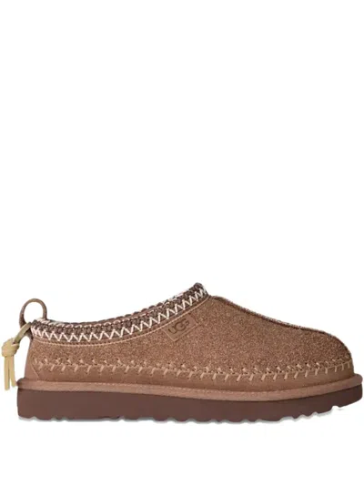 Ugg Camel Suede Classic Micro Biarritz Slippers In Brown
