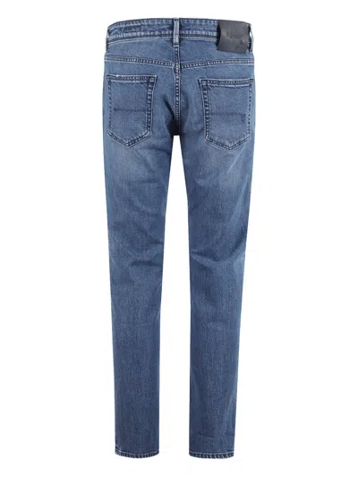 褪色直筒牛仔裤