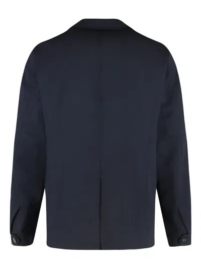 Canali Wool Blazer In Blue