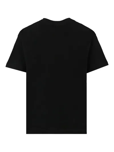 Msgm Black T-shirt For Girl With Logo In Black