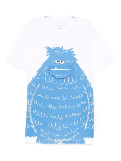 Stella Mccartney White T-shirt For Boy With Yeti Print In White