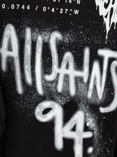 Allsaints Organic Cotton Poster Belle Bomber Jacket In Black