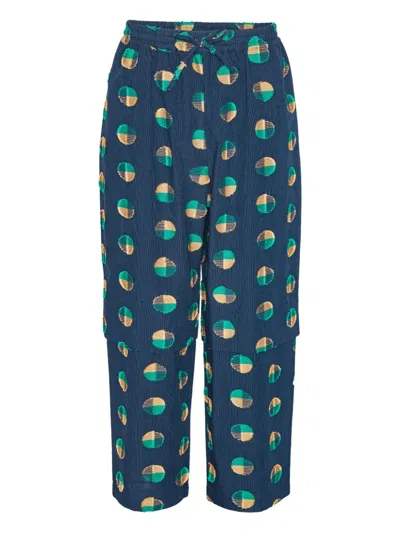 Henrik Vibskov Shants Circular-pattern Drawstring Trousers In Multi