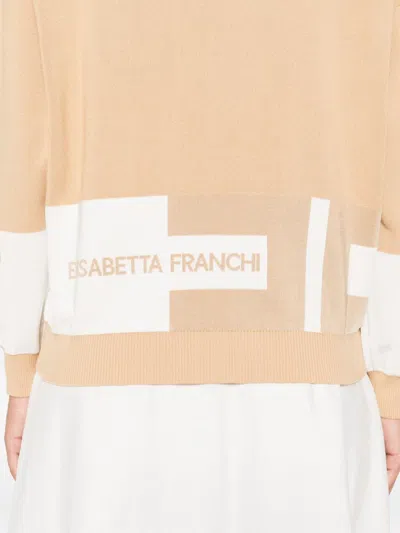 Elisabetta Franchi Suéter Cuello Redondo - Beis In Neutral