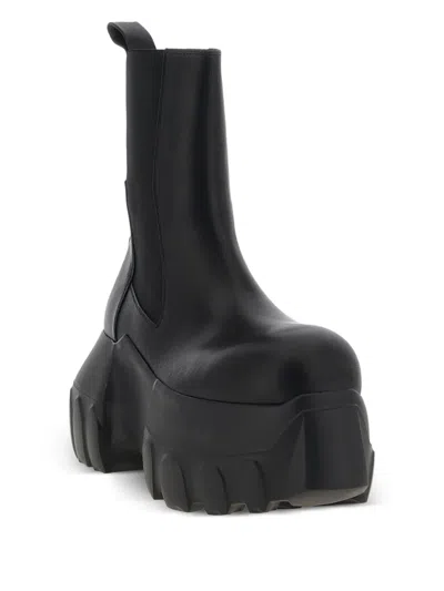 Rick Owens 100mm Beatle Mega Tractor Boots In Black