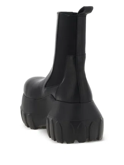 Rick Owens 100mm Beatle Mega Tractor Boots In Black