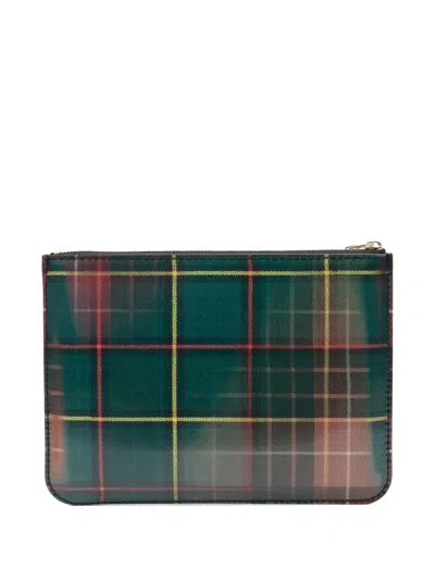 Comme Des Garçons Plaid-pattern Wallet In Multi