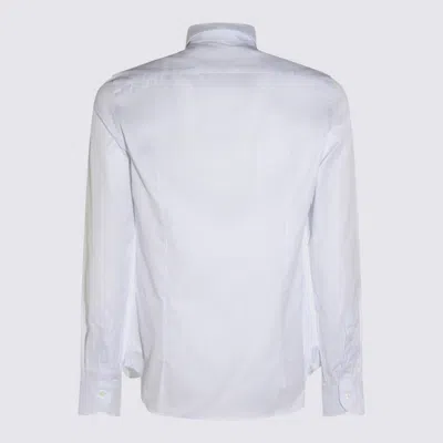Canali Striped Button-fastening Shirt In White