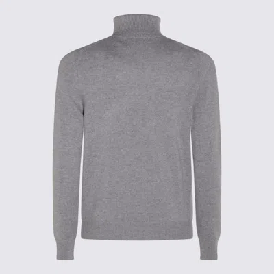 Malo Turtleneck Sweater With Ribbed Cuffs And Hem In Gray