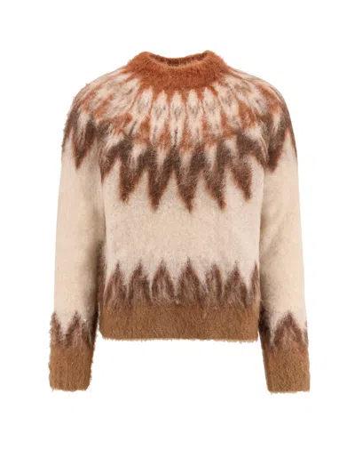Isabel Marant Étoile Lightweight Textured Knit Sweater With Relaxed Fit In Brown