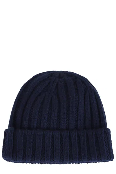 Aspesi Virgin Wool Beanie In Blue