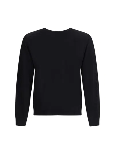 Prada Crew Neck Sweater In Combed Wool In Blue