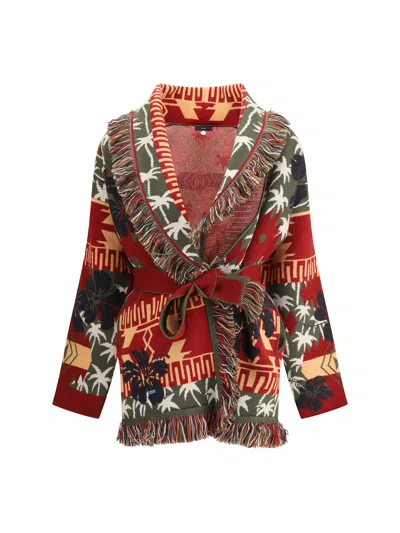 Alanui Hibiscus Bloom Cardigan In Multi