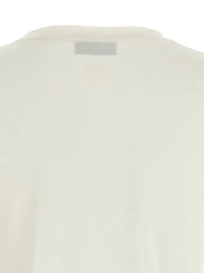 Magda Butrym Crew Neck Lace Trim Plain T-shirt In White