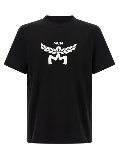 Mcm Men's Cotton Crew-neck T-shirt In Black