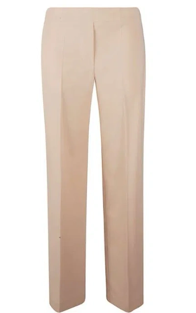 D Exterior Centre-crease Tailored Trousers In Brown