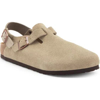 Birkenstock Taupe Suede Tokyo Slipper In Neutrals
