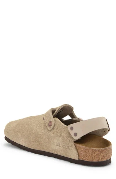 Birkenstock Taupe Suede Tokyo Slipper In Neutrals