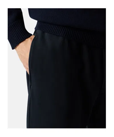 Stone Island Relaxed Fit Drawstring Elasticated Waistband Cotton-blend Sweatpants In Black