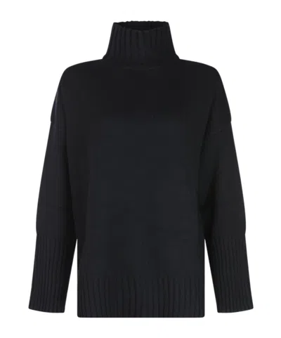 Antonelli Turtleneck Long Sleeve Sweater In Black