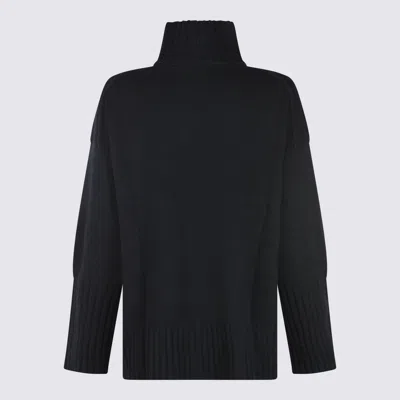 Antonelli Turtleneck Long Sleeve Sweater In Black