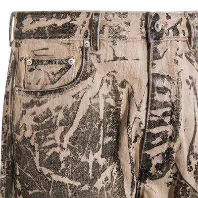 Rick Owens Drkshdw Straight Leg Trousers With Distinctive Print In Gray