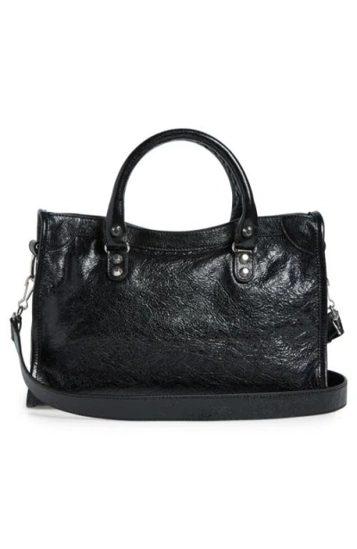 Balenciaga Small Le City Arena Lamb Bag In Black