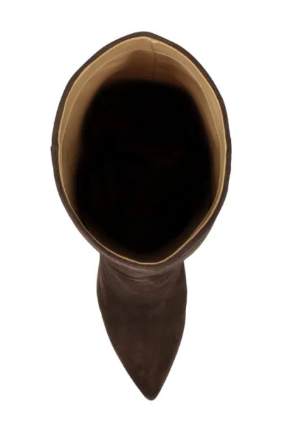 Nine West Wnricky-wc Womens Solid Leather Knee-high Boots In Brown