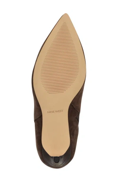 Nine West Wnricky-wc Womens Solid Leather Knee-high Boots In Brown