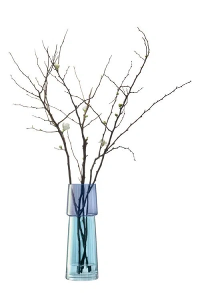 Lsa Gems Glass Vase In Blue
