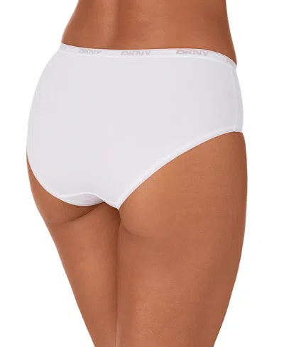 Dkny Women's Cotton Brief Underwear Dk8465 In White