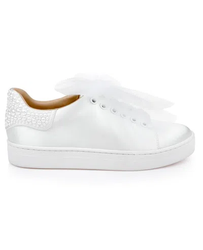 Badgley Mischka Gem Sneakers In White