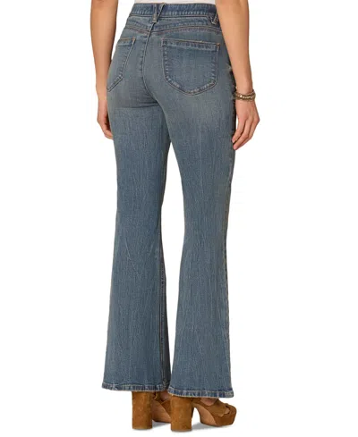 Democracy Petite "ab"solution High Rise Out There Flare Jeans In Blue