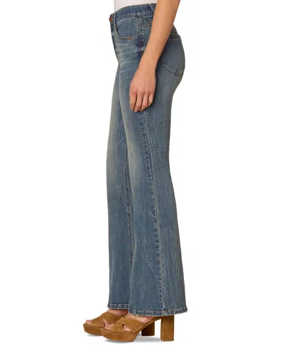 Democracy Petite "ab"solution High Rise Out There Flare Jeans In Blue