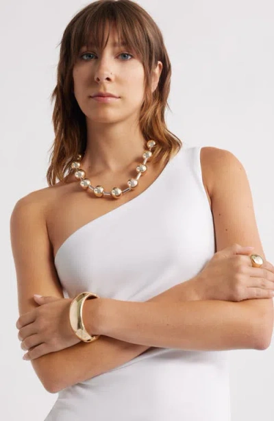 Open Edit Round Hinged Bangle In Gold