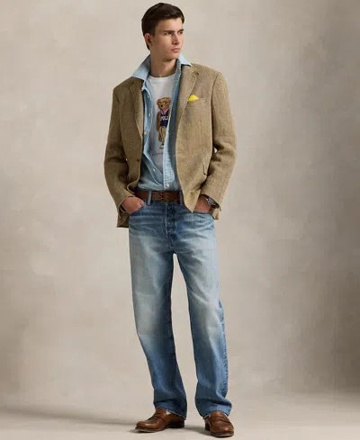 Polo Ralph Lauren White Polo Bear T-shirt Custom Slim-fit