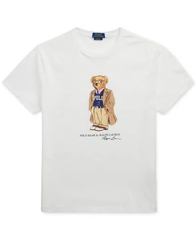 Polo Ralph Lauren White Polo Bear T-shirt Custom Slim-fit