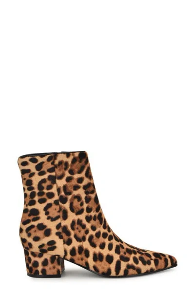 Nine West Women's Maribu Pointy Toe High Ankle Booties In Animal Print