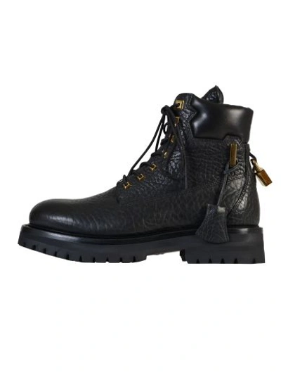 Shop Buscemi Leather Site Boots In Black