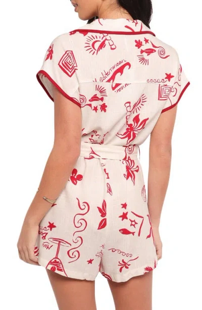 Petal And Pup Petal & Pup Kensie Printed Romper In White