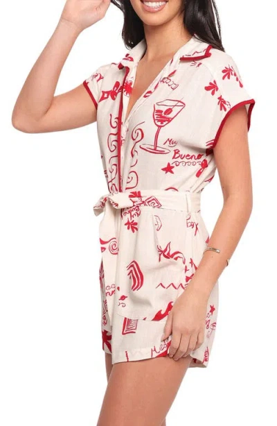 Petal And Pup Petal & Pup Kensie Printed Romper In White