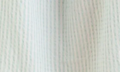 Papinelle Sabine Seersucker Stripe Cotton Blend Nightgown In Blue