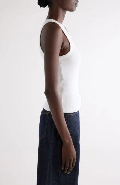 Givenchy Women Slim Tank Top With Logo Print In White