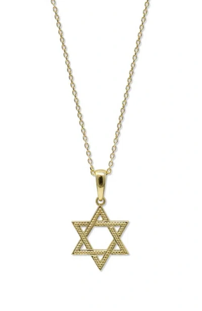 Anzie Dew Drop Star Of David Pendant Necklace In Gold